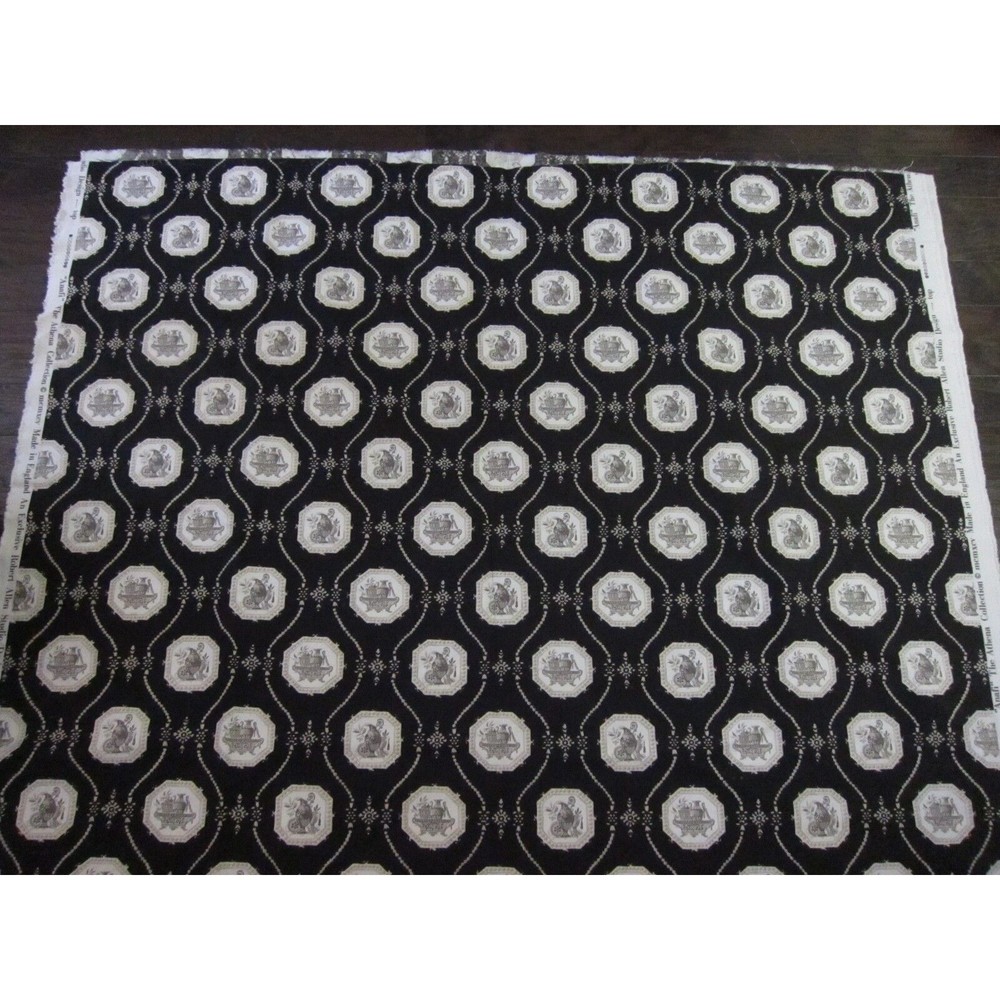 ROBERT ALLEN DESIGN STUDIO Black Urn Anafi Upholstery Drapery Fabric 6.4 Yards